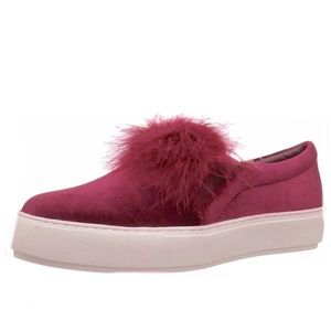 ARTY V SNEAKER - Velvet Feathers - Wine / Magenta